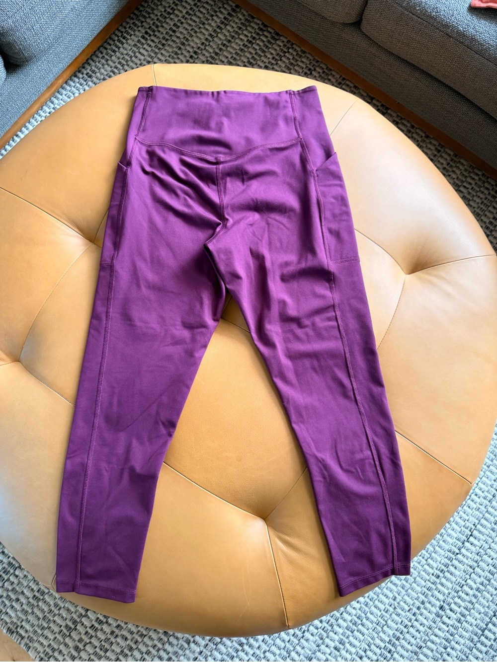 Girlfriend Collective Purple Compression Pocket Leggings - Picture 2 of 6
